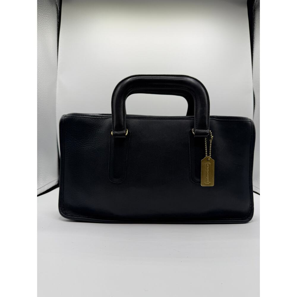 RARE NYC Vintage Coach Navy Slim Satchel Bonnie Cashin Era + Brass Tag